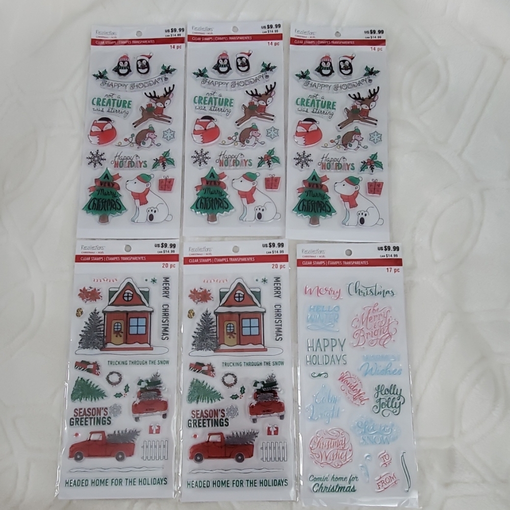 NWT ASSORTED  RECOLLECTIONS CLEAR STAMPS